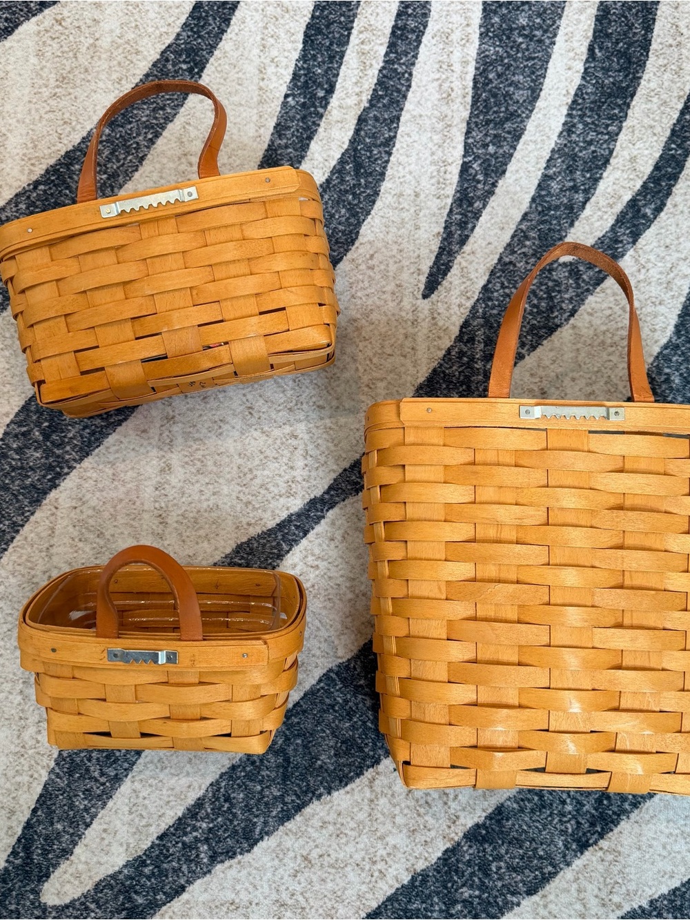 Longaberger LOT OF 3 Hanging Basket Sets protectors NEW - Picture 3 of 11
